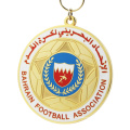 Médaille de récompense de football de sports personnalisés en relief en or rond en gros